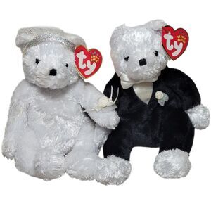 Ty Beanie Babies Bride And Groom Plush Stuffed Animal Collectibles